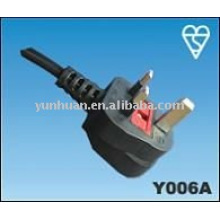 UK 240v power lead cable assembly cord plug top